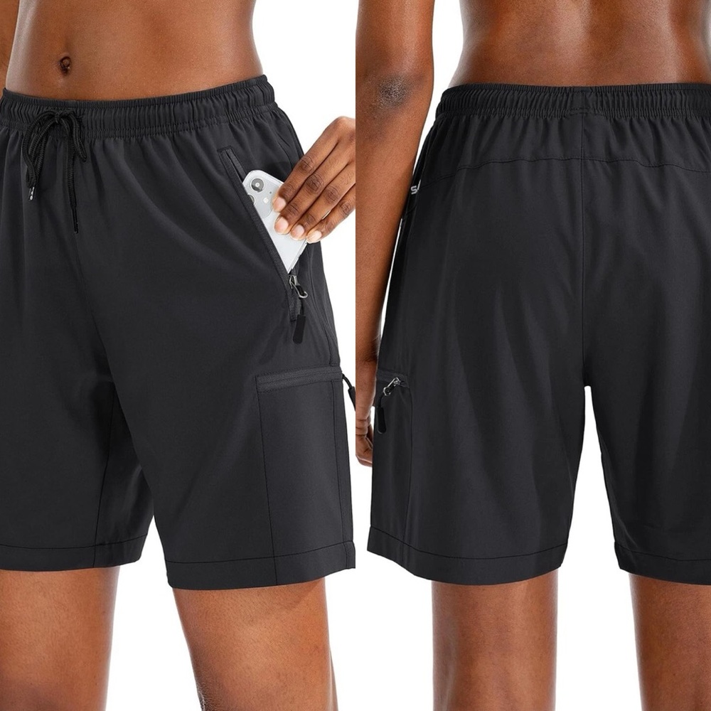 Santiny Women’s Hiking Cargo Athletic UPF 50+ Quick Dry Shorts Sz XL 💚🍄